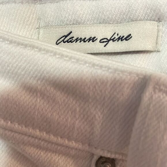 McGuire Damn Fine Baja High Rise White Jean Shorts with Embroidery - Picture 7 of 12